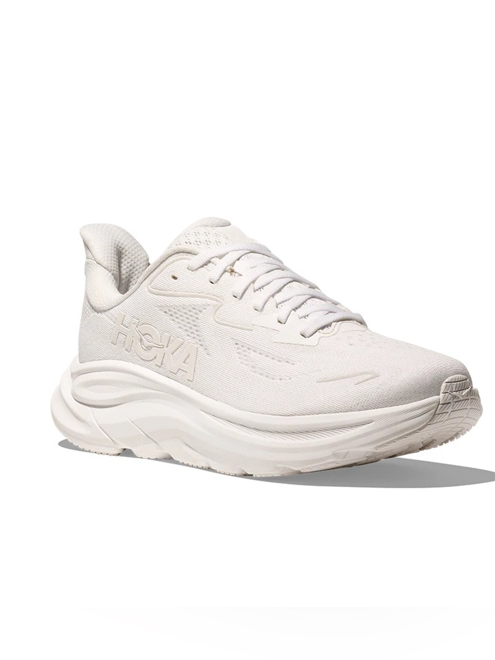 Hoka Clifton 10 Women's All-White Cushioned Running Sneaker